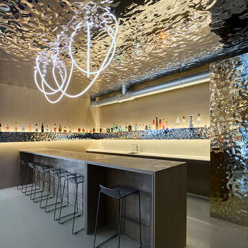 Kitchen design with brushed inox